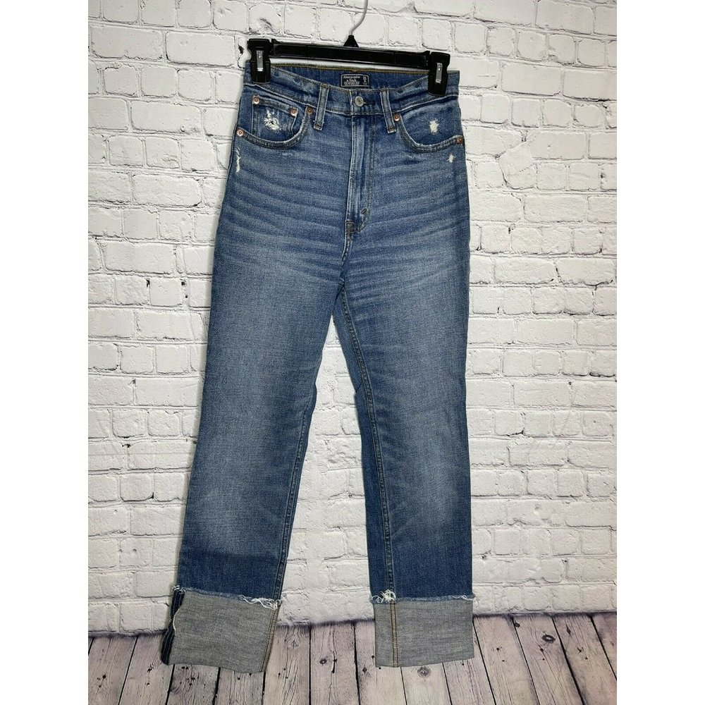 Abercrombie & Fitch Zoe Natural Rise Ankle Straight 25/0